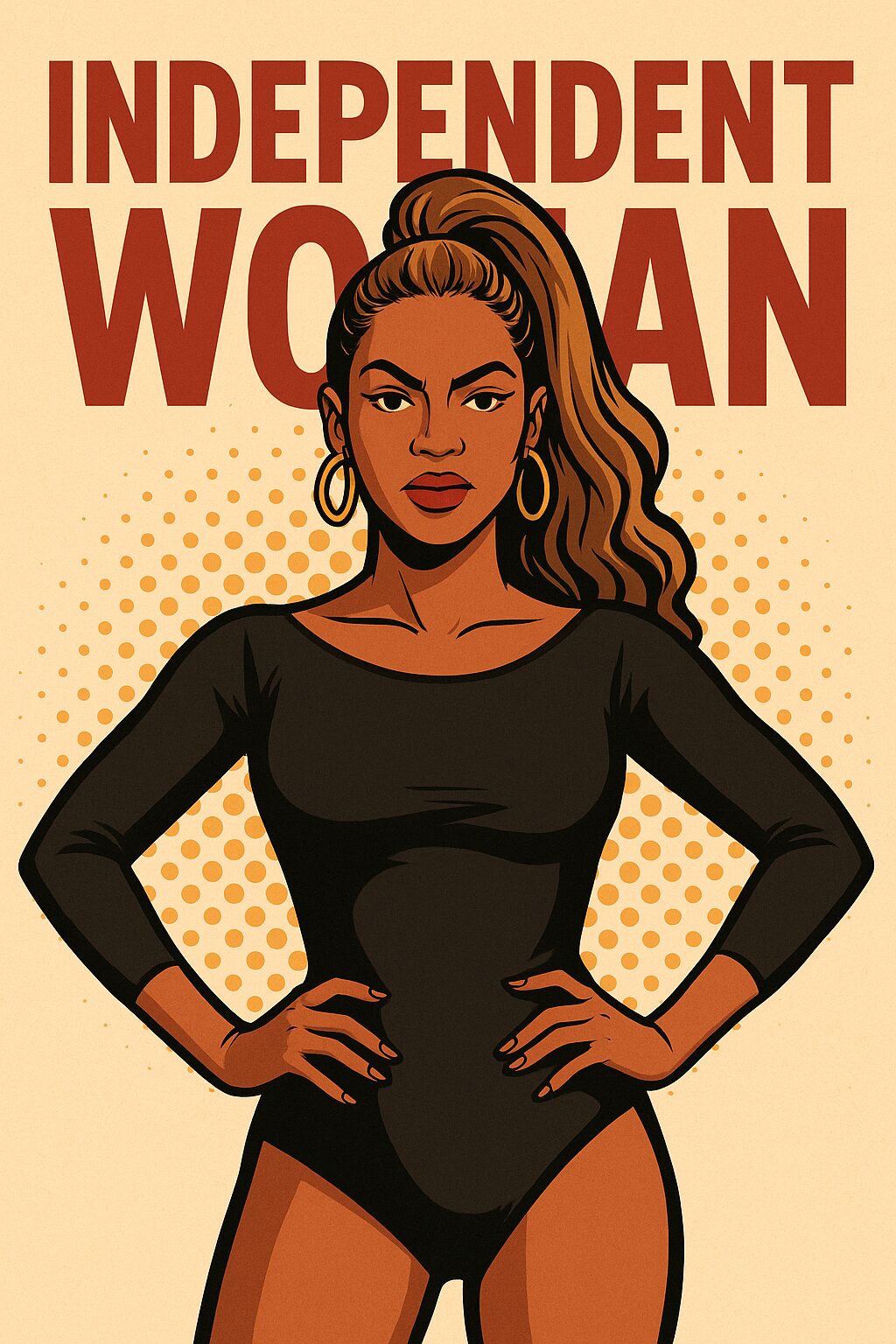 レオタードを着たBeyoncé風の女性の図Beyoncé