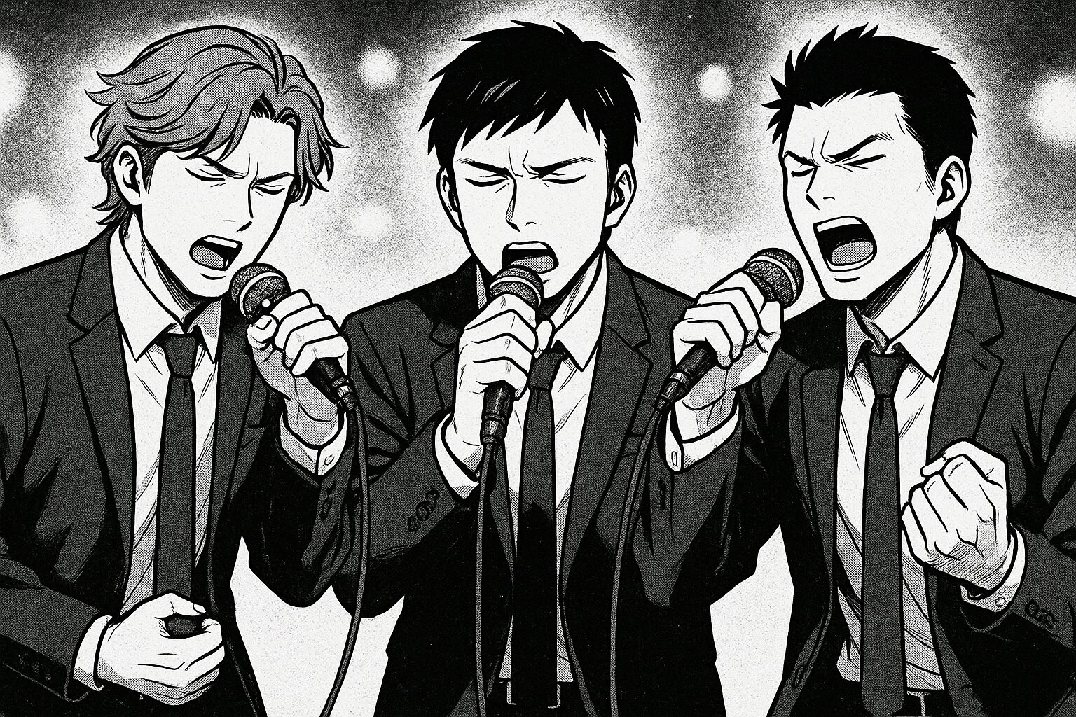 Brothers風のグループが歌っている姿